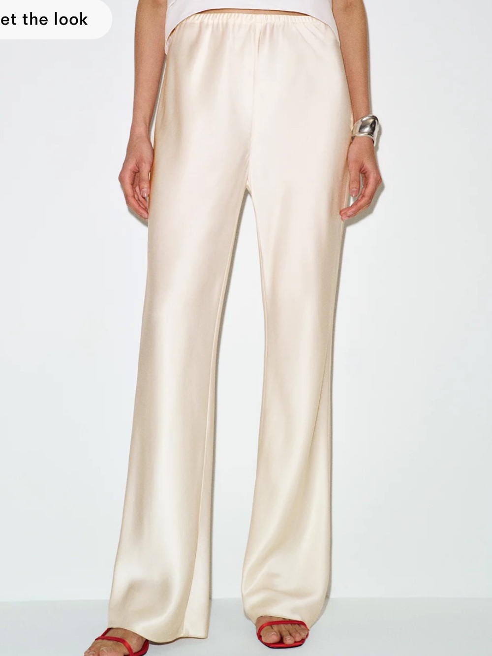Reformation Gale Satin Mid Rise Bias Pant - Picture 2 of 8